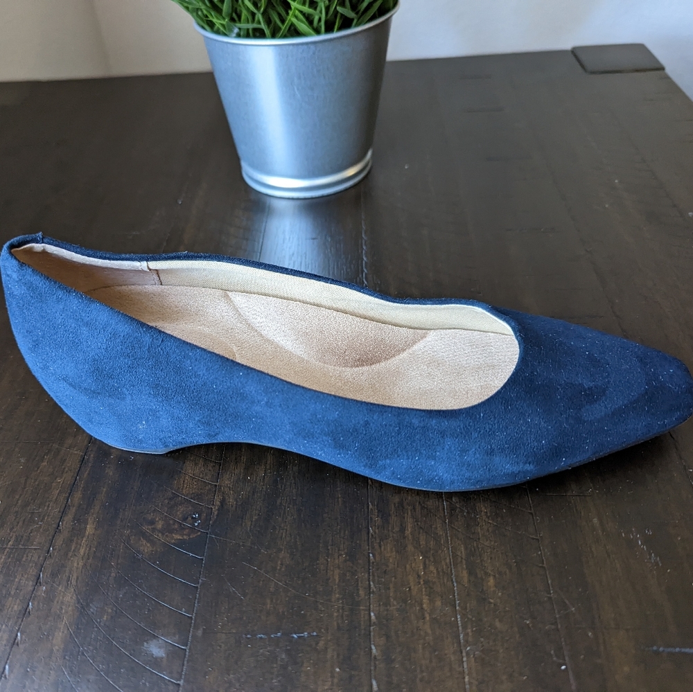 Suede blue shoe